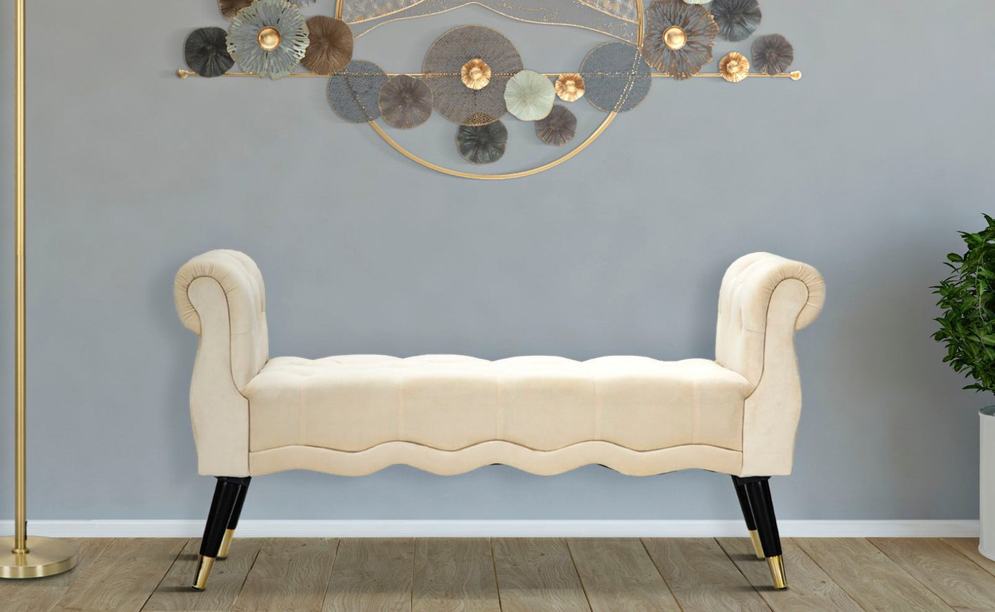 PANCHETTA PARIS CREMA/OR CM 120X40X60