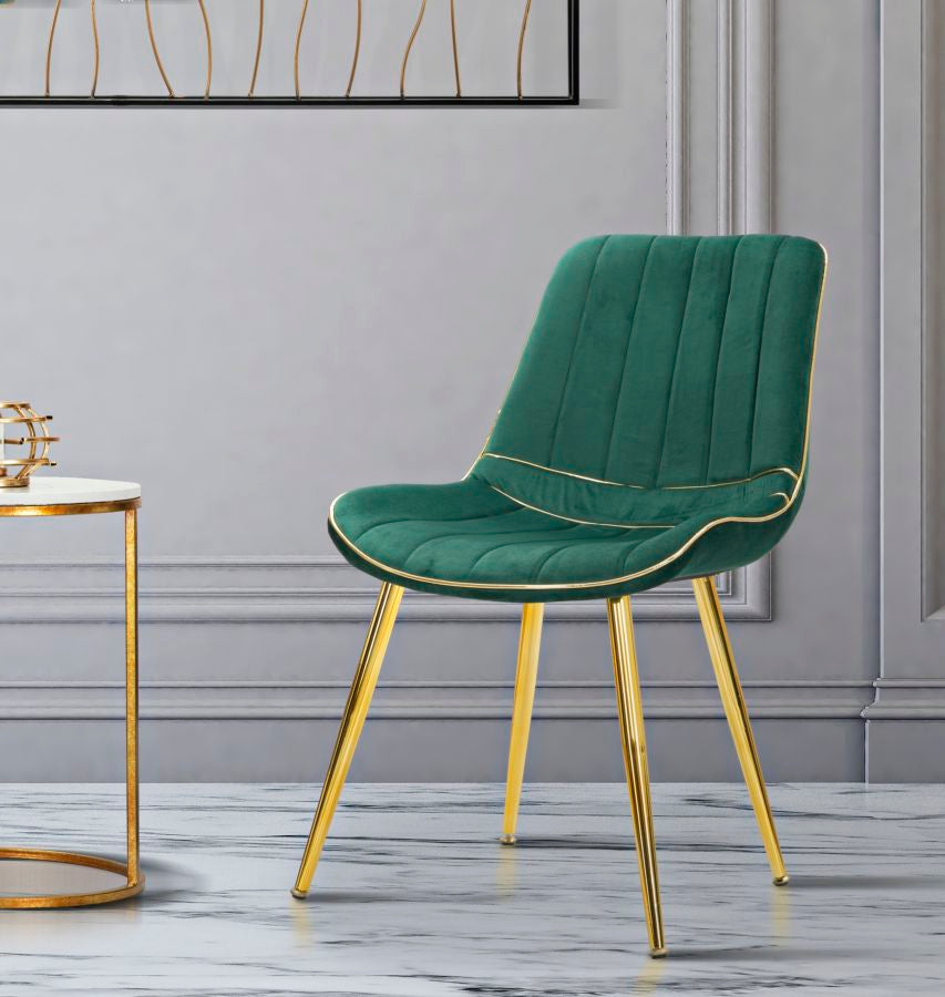 SEDIA PARIS VERT/OR ENSEMBLE 2 PZ CM 51X59X79