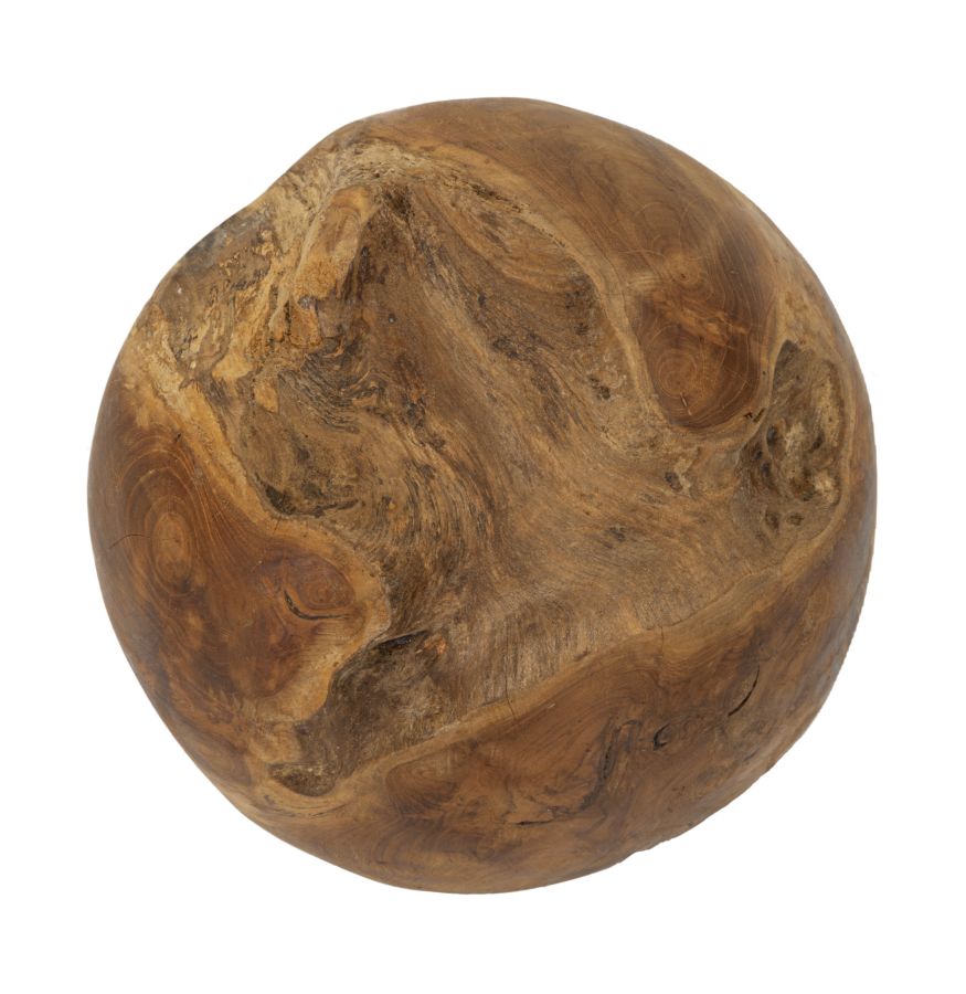 SFERA EN TECK RICICLATO CM ? 25 (PEZZI UNICI - NON RIP. EN S¨¦RIE)