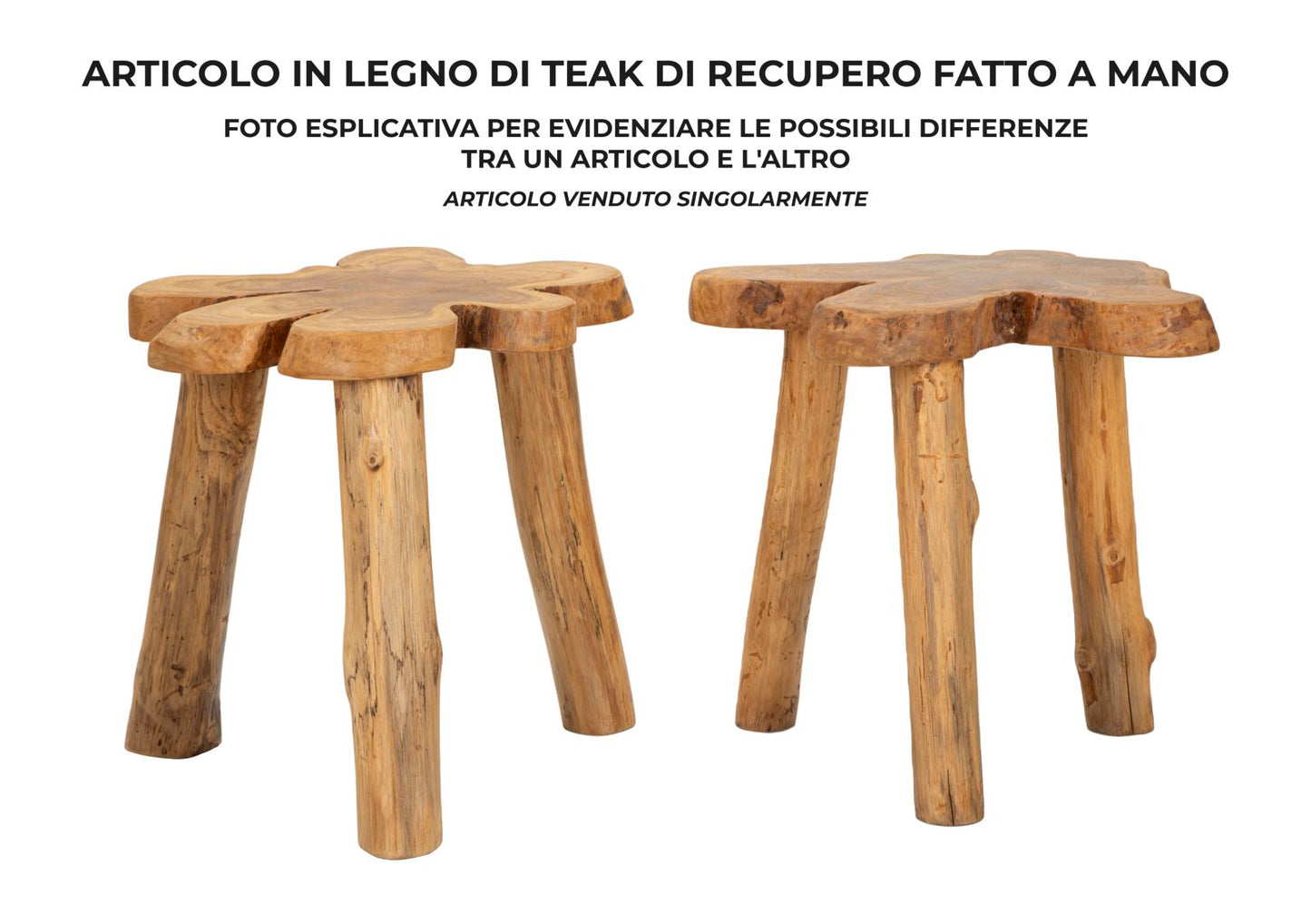 TAVOLINETTO BINTANG EN TECK RIC. CM50X47X50 (PEZZI UNICI - NON RIP. EN S¨¦RIE)