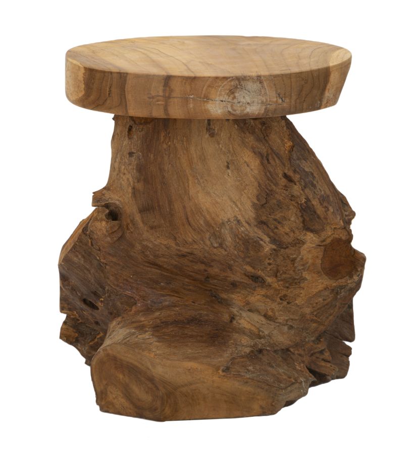SGABELLO JAMET EN TECK RICICLATO CM ? 35X40 (PEZZI UNICI - NON RIP. EN S¨¦RIE)