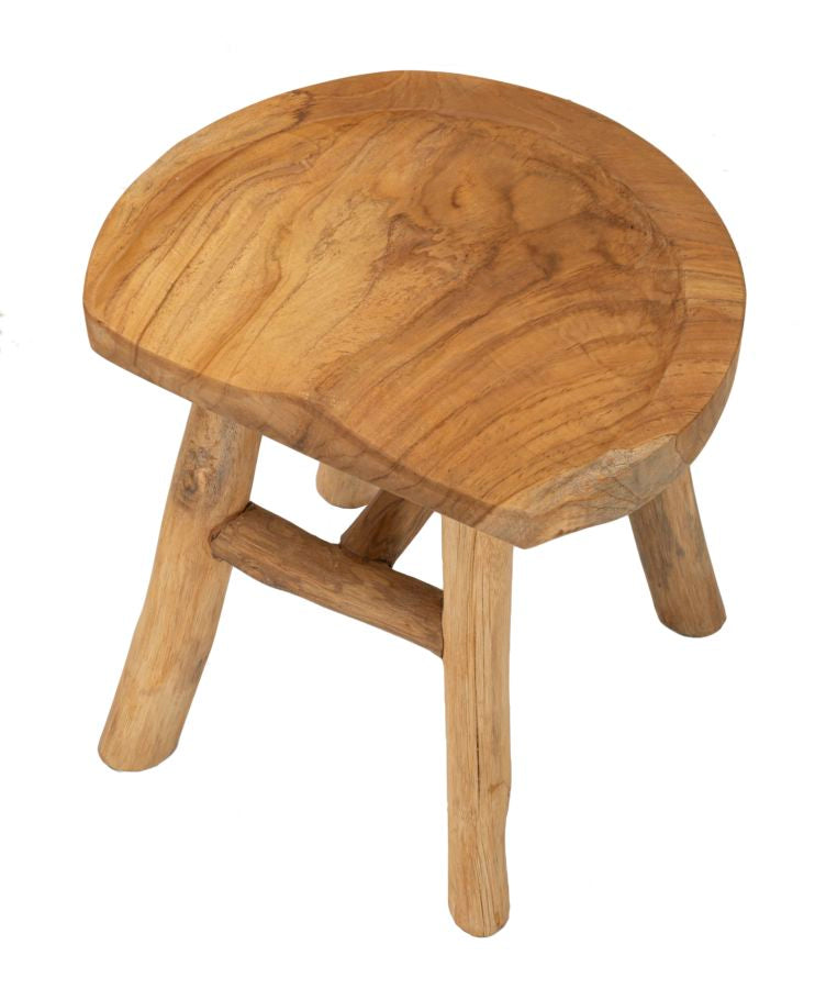 SGABELLO SEL EN TECK RICICLATO CM 40X32X42 (PEZZI UNICI - NON RIP. EN S¨¦RIE)