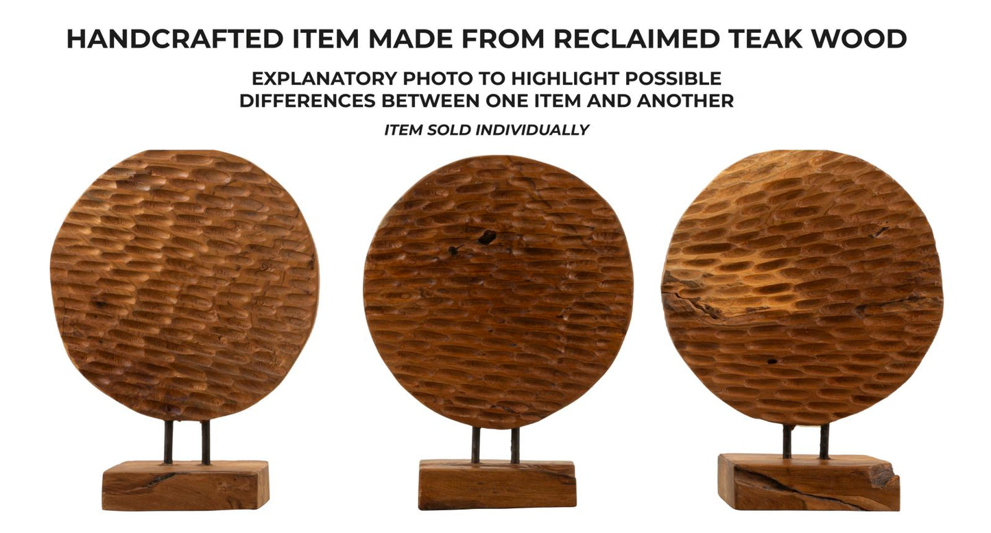PI¨¨CE SCULTURA EN TECK RICICLATO CM 30X15,5X40 (PEZZI UNICI - NON RIP. EN S¨¦RIE)