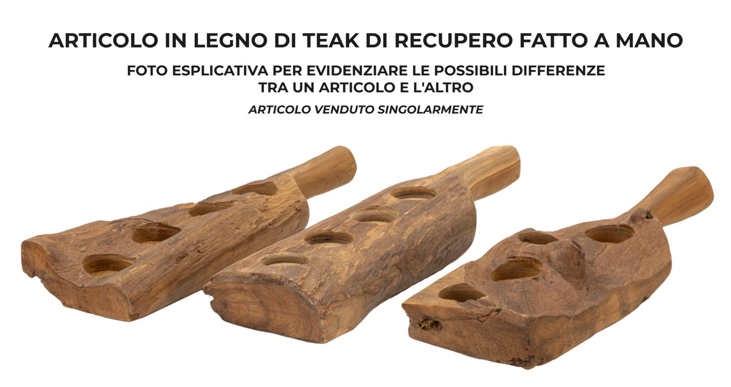 P/CAND LONG EN TECK RICICLATO CM 51X14X6 (PEZZI UNICI - NON RIP. EN S¨¦RIE)