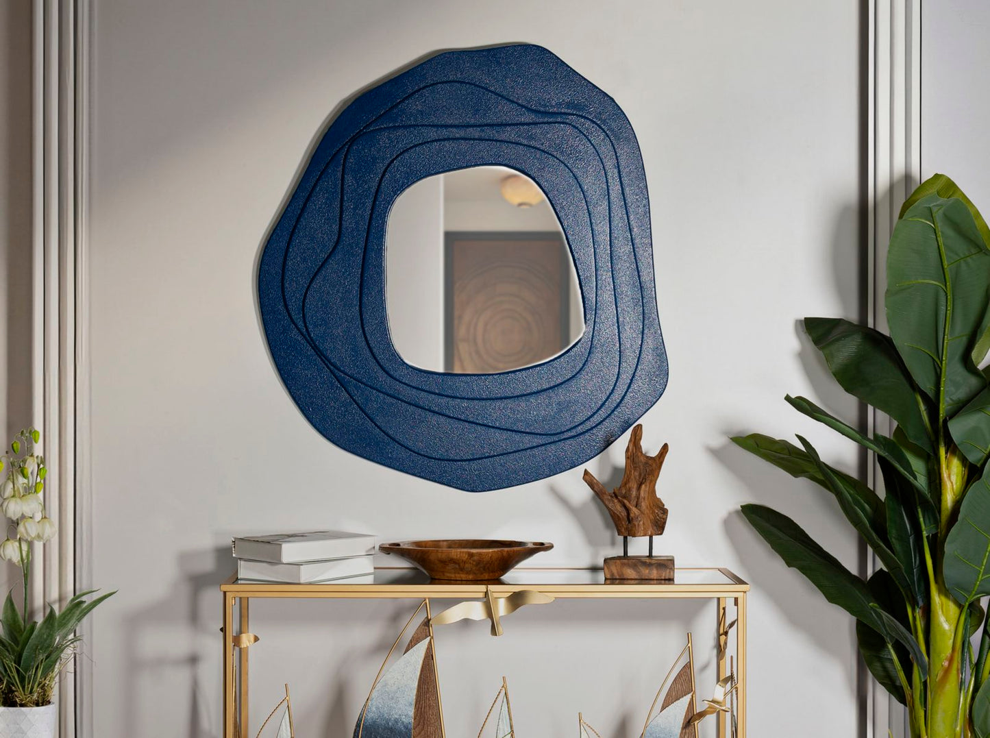 SPECCHIO DA MURO DALIA BLEU CM 90X4X97