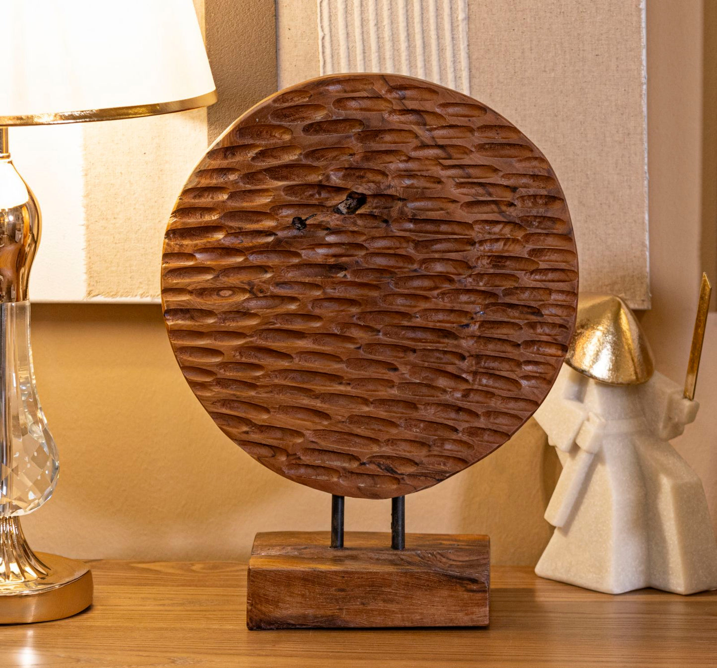 PI¨¨CE SCULTURA EN TECK RICICLATO CM 30X15,5X40 (PEZZI UNICI - NON RIP. EN S¨¦RIE)