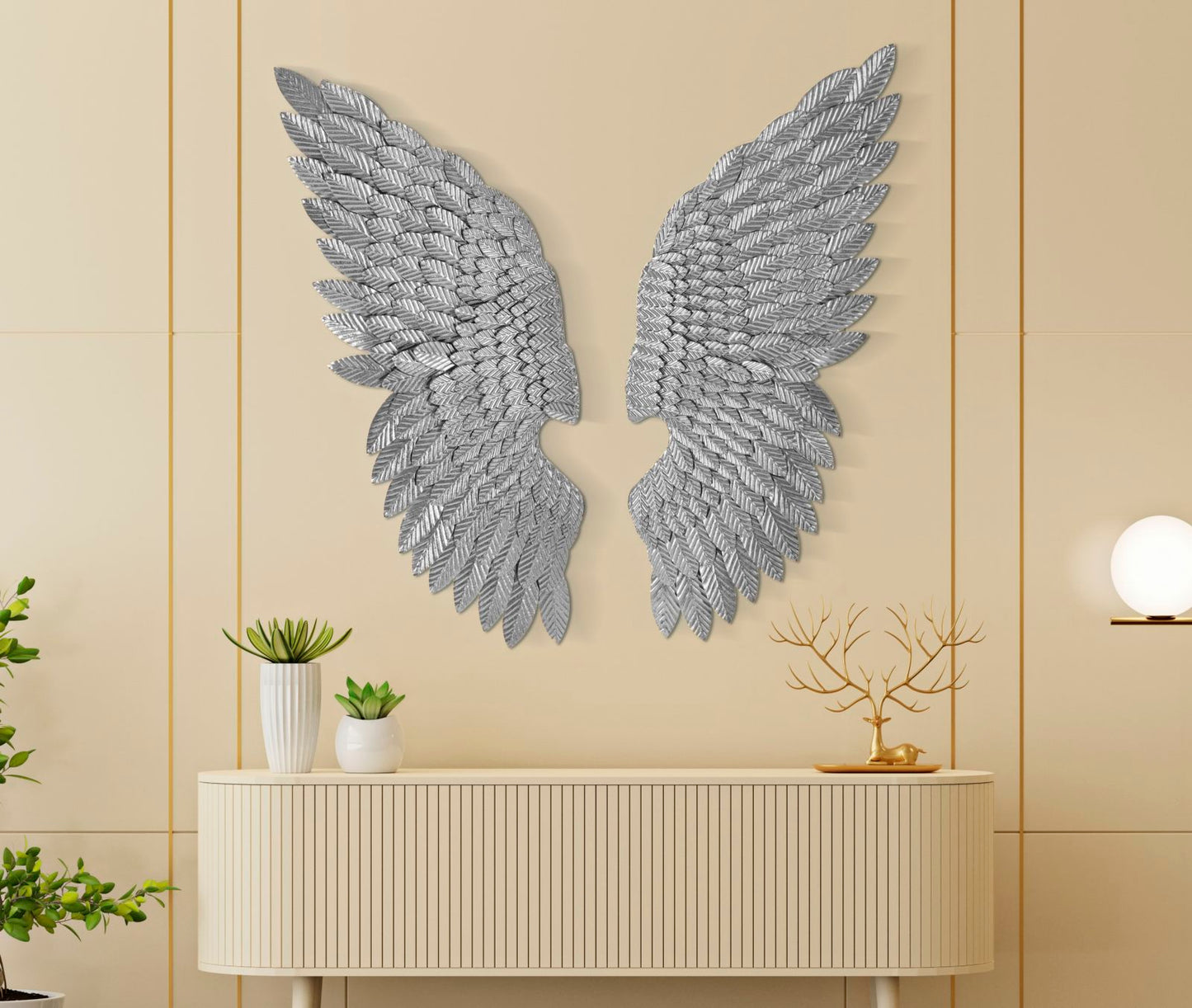 PANNELLO ALI BEAUTY COPPIA ARGENT CM 37,5X3X100