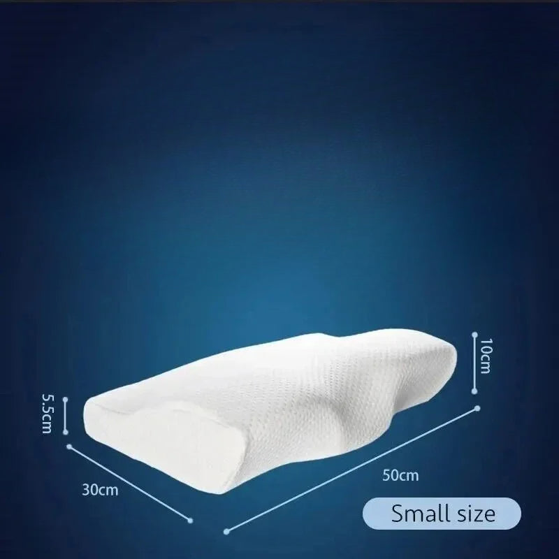 Oreiller de lit en mousse ½Ç m¹Èmoire de forme, 4WD, protection du cou, rebond lent, en forme de papillon, sant¹È cervicale, 1 piõ¹ce, 50x30x10CM