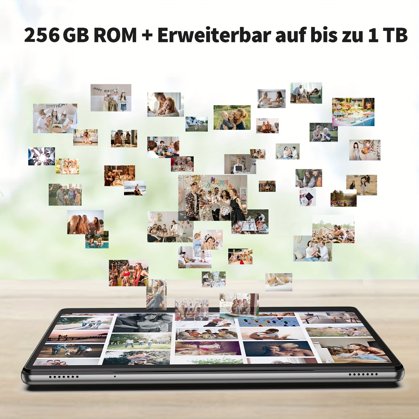 Tablette Android 10 pouces - 12 Go de RAM, 256 Go de ROM, processeur quadric?ur, ¨¦cran HD IPS 10.1 pouces, batterie 8000 mAh, appareil photo 5MP+8MP, GMS, type C - extensible jusqu'¨¤ 1 To