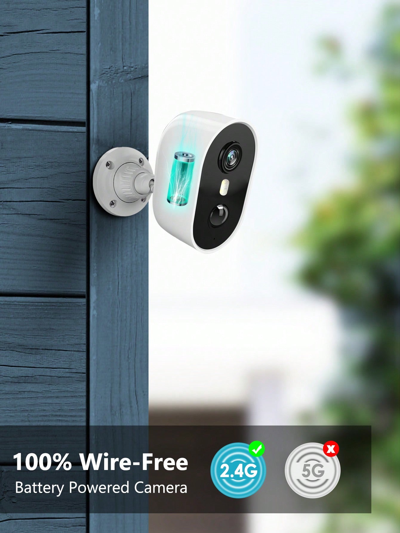 Cam¨¦ra Surveillance WiFi sans Fil Batterie, Audio Bidirectionnel, Vision Nocturne Color¨¦e, Sir¨¨ne Alarme, Mouvement PIR, Compatible Alexa, HD 3MP IP Camera Ext¨¦rieure/Int¨¦rieure