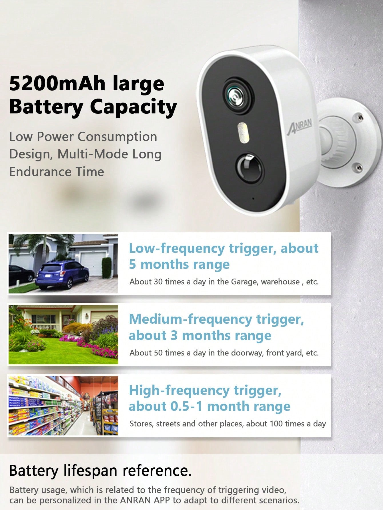 Cam¨¦ra Surveillance WiFi sans Fil Batterie, Audio Bidirectionnel, Vision Nocturne Color¨¦e, Sir¨¨ne Alarme, Mouvement PIR, Compatible Alexa, HD 3MP IP Camera Ext¨¦rieure/Int¨¦rieure