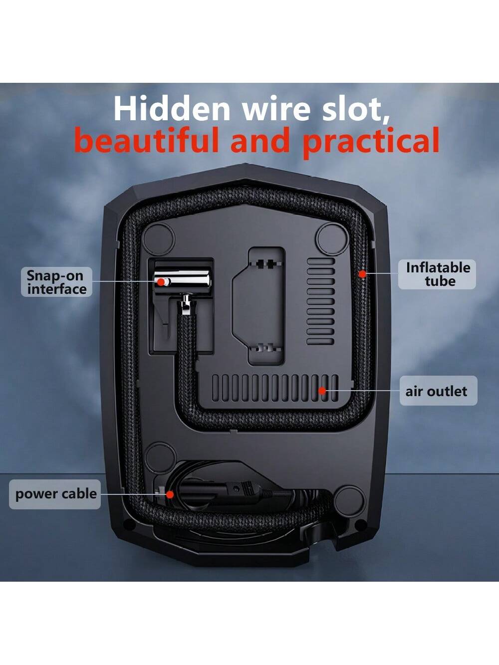 Gonfleur de pneus, compresseur d'air portable, pompe ¨¤ air pour pneus de voiture, pompe ¨¤ pneu 12V DC avec fonction d'arr¨ºt automatique, pompe ¨¤ air ¨¦lectrique pour voiture avec lumi¨¨re LED