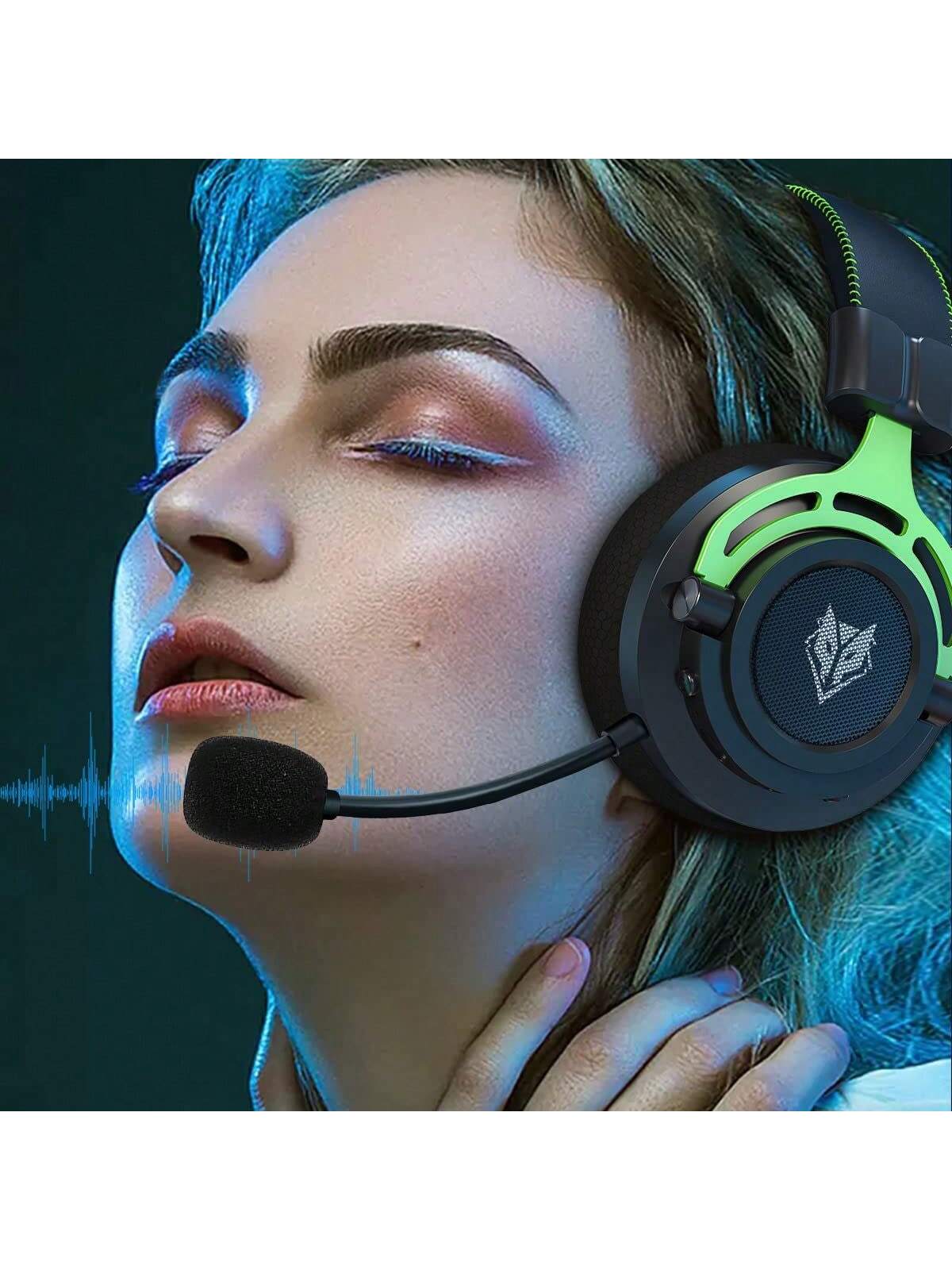 Casque de jeu sans fil avec microphone, casque de jeu sans fil Bluetooth