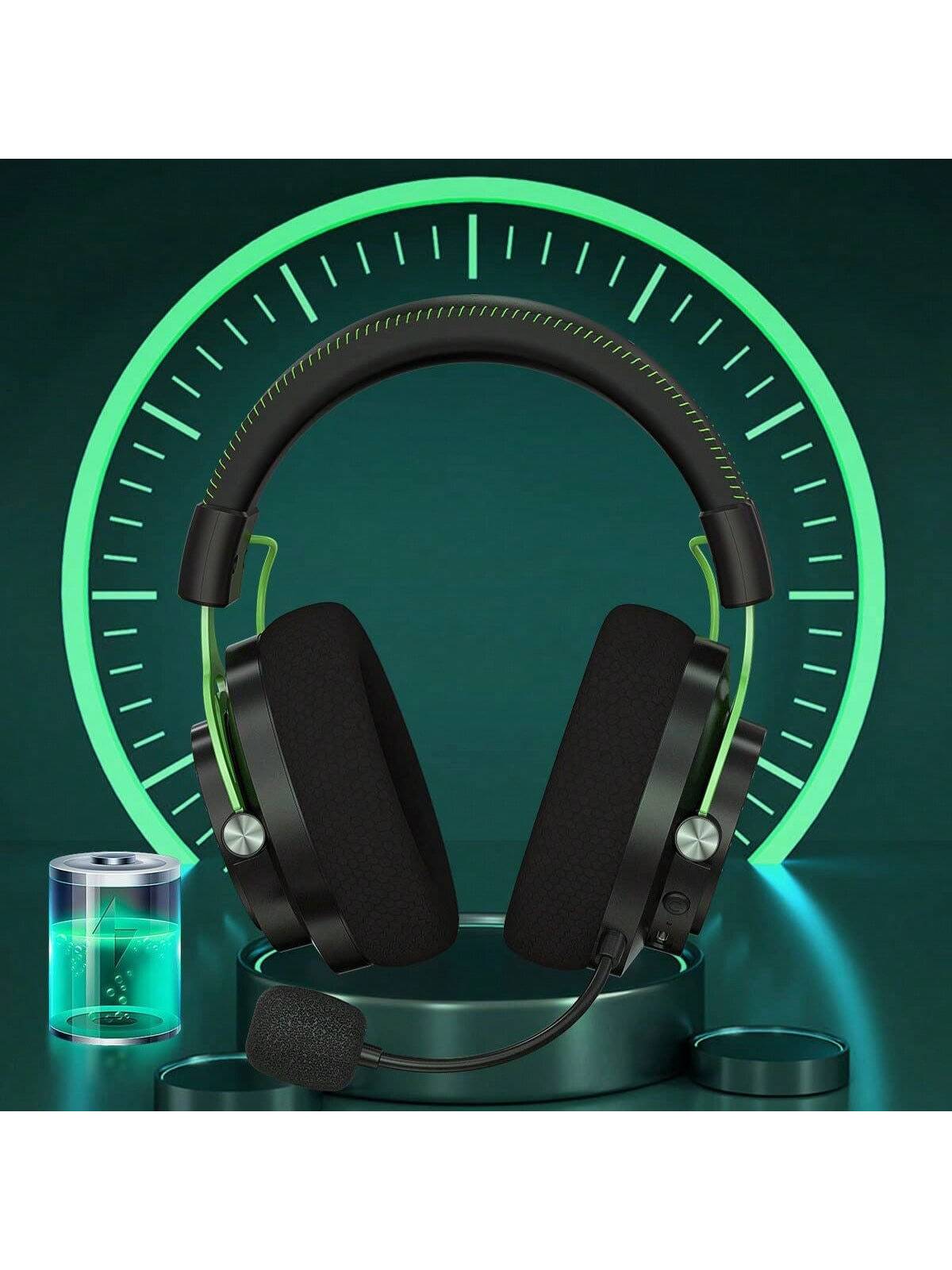 Casque de jeu sans fil avec microphone, casque de jeu sans fil Bluetooth
