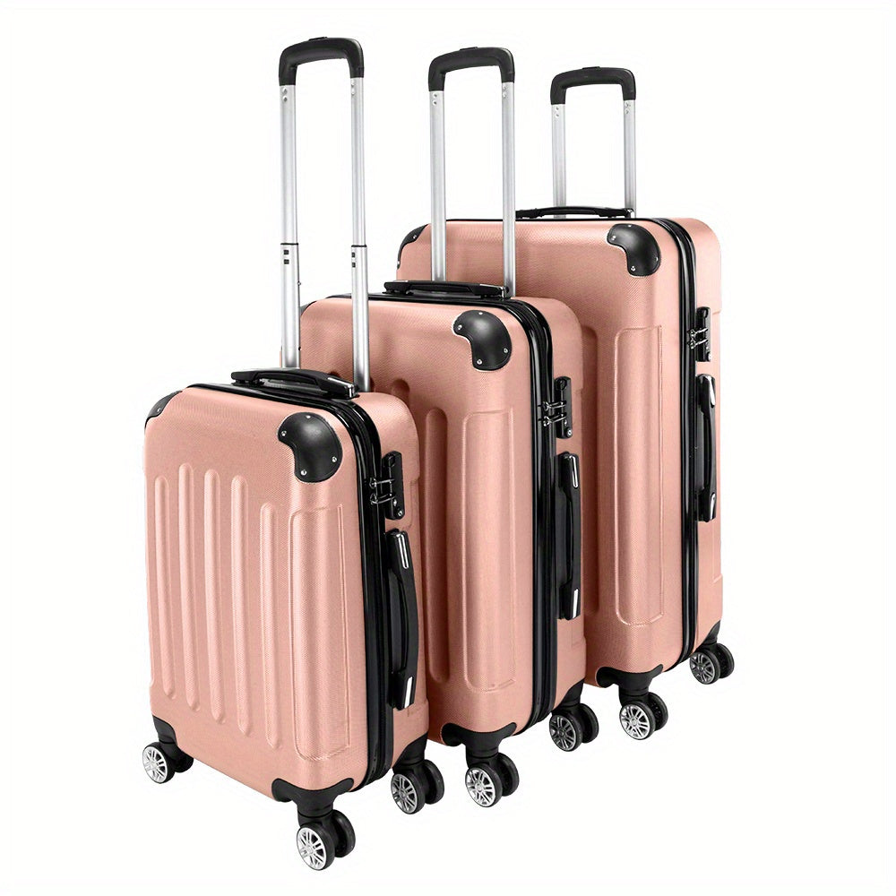 Valise avec roulettes pivotantes, valise rigide l¨¦g¨¨re et durable, ensembles de voyage avec poign¨¦e et chariot | (50.8 cm, 60.96 cm, 71.12 cm) Ensemble de 3 valises
