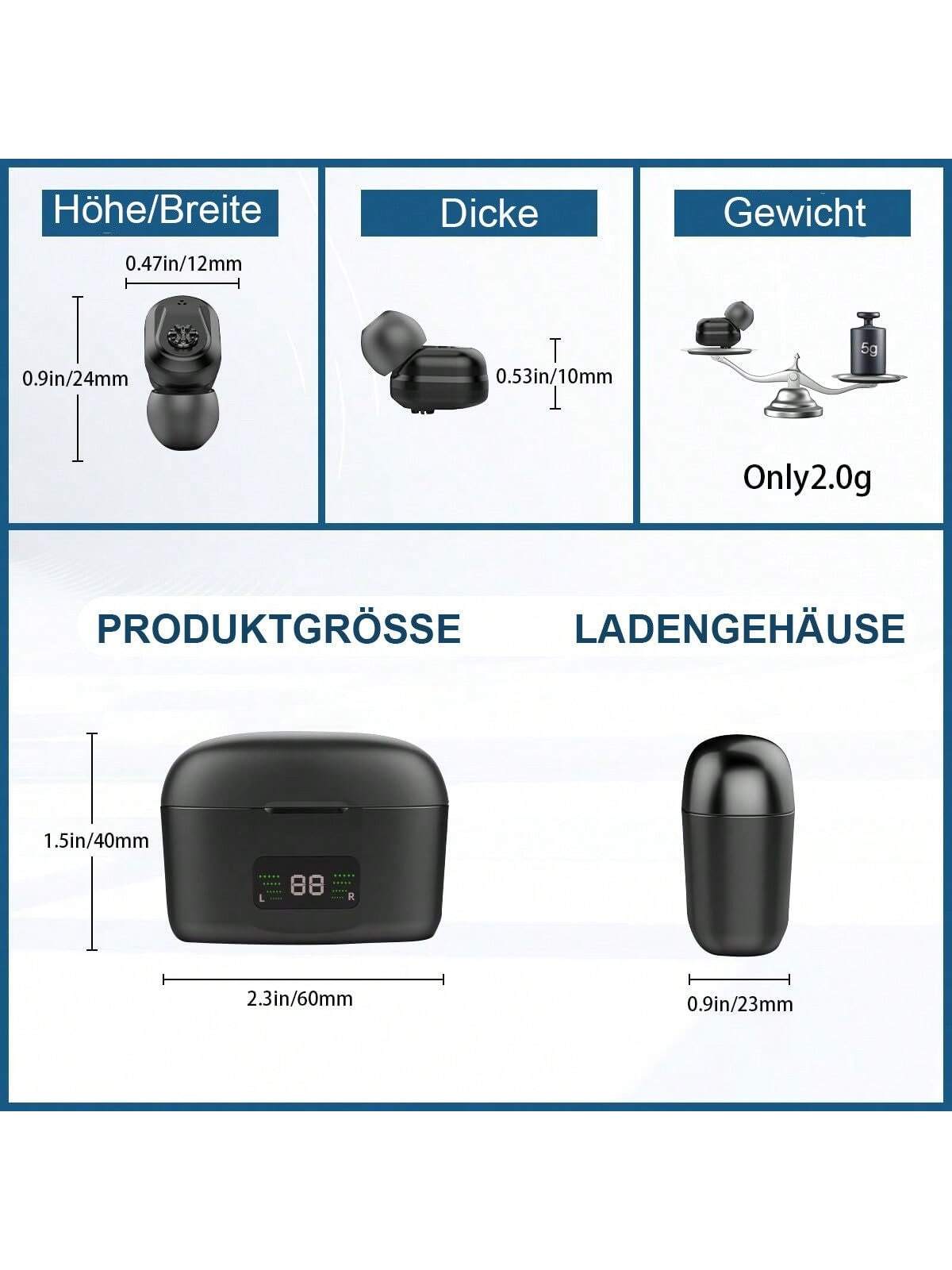 Amplificateur auditif Aides auditives rechargeables avec affichage num¨¦rique haute r¨¦solution