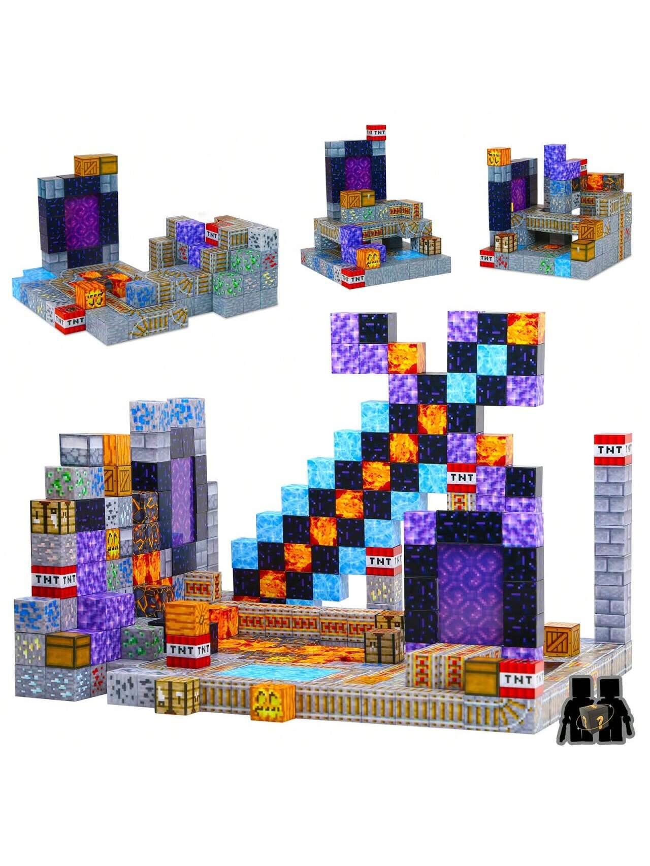 Blocs de Construction Magn¨¦tiques, 100 Pi¨¨ces Jouet Montessori, Construction Jouets Educatifs Jeux Cadeaux pour Enfants ¨¤ Partir de 4 5 6 7+ Ans