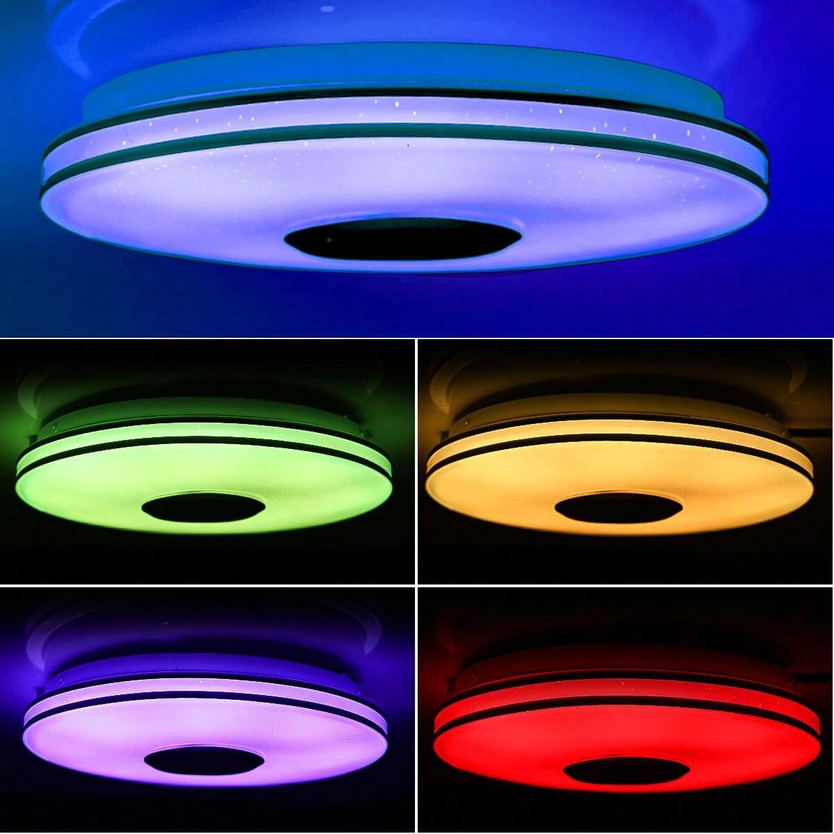 Plafonnier LED moderne avec musique, design ¨¦l¨¦gant, ¨¦clairage int¨¦rieur pour salon, chambre et bureau
