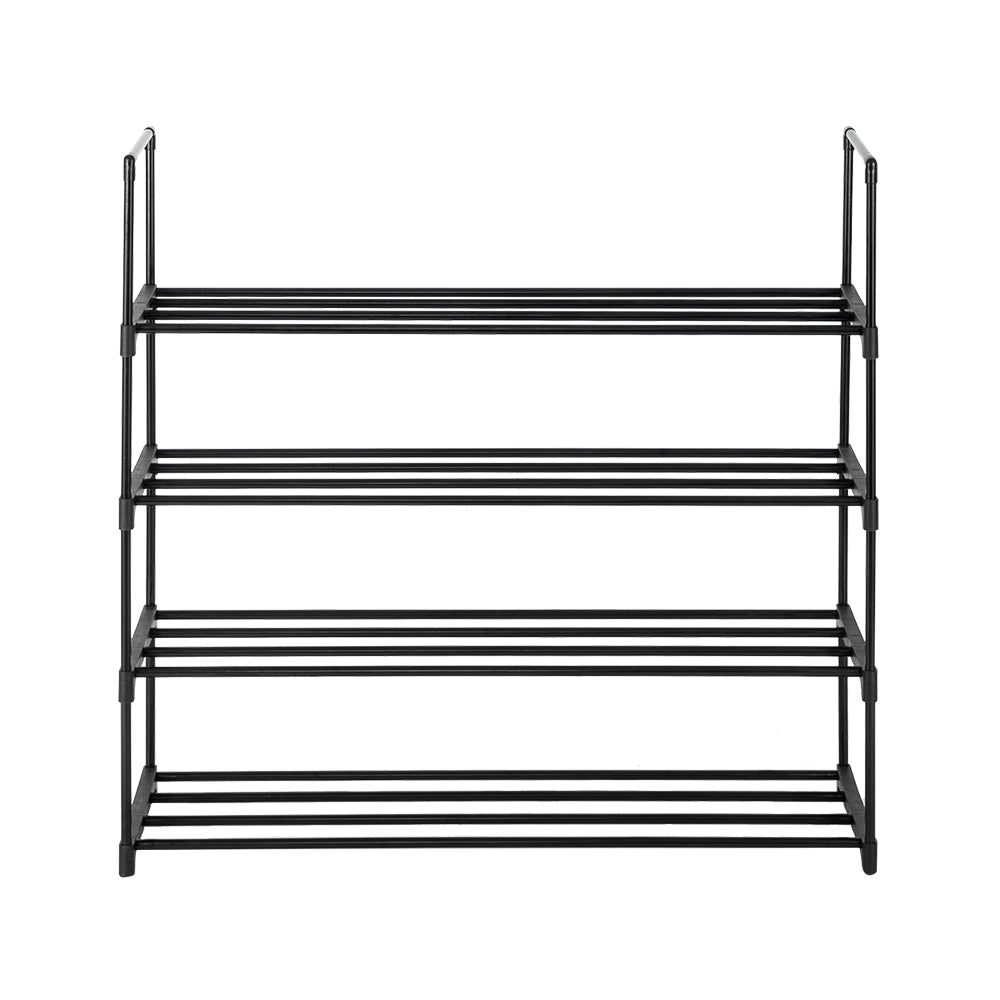 Rack ¨¤ chaussures ¨¤ 4 ¨¦tages Tour de rangement pour chambre ¨¤ coucher, entr¨¦e, couloir et placard Couleur noire