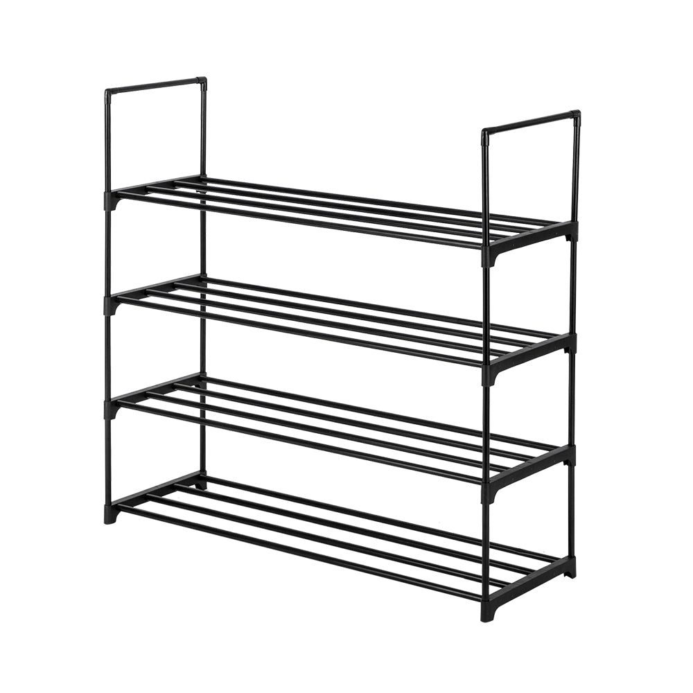 Rack ¨¤ chaussures ¨¤ 4 ¨¦tages Tour de rangement pour chambre ¨¤ coucher, entr¨¦e, couloir et placard Couleur noire