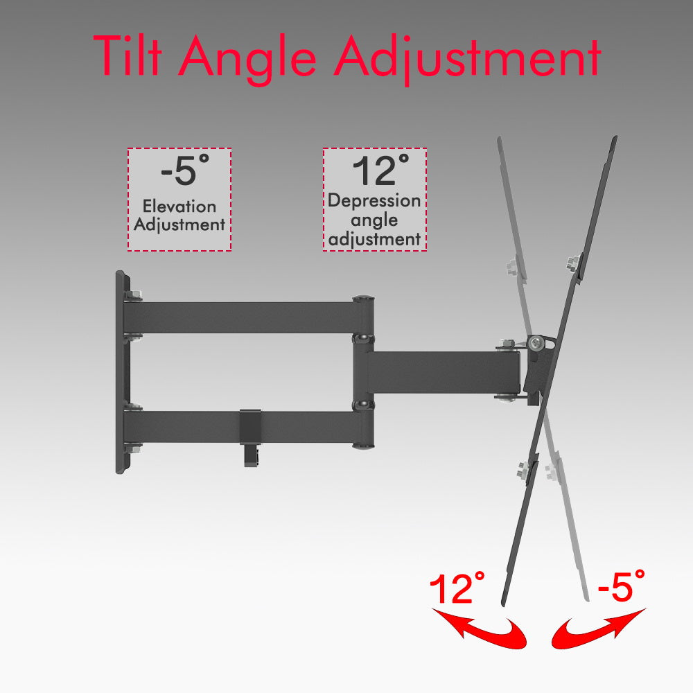TMX400A Support mural ajustable 26-55 ? rotatif avec niveau ¨¤ bulle