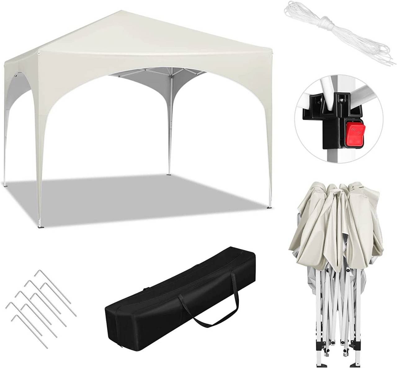 Party Tent£¬Tonnelle Pliante/Abri de F¨ºte/Pavillon R¨¦tractable pour Jardin, Terrasse ou ¨¦v¨¦nements Ext¨¦rieurs