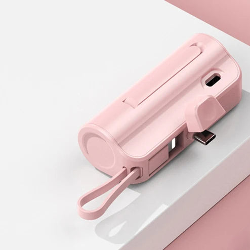 Mini Power Bank Portable 2 en 1, 10000mAh, Batterie Externe Plug Play, Type C, Chargeur Rapide et Efficace pour iPhone Huawei
