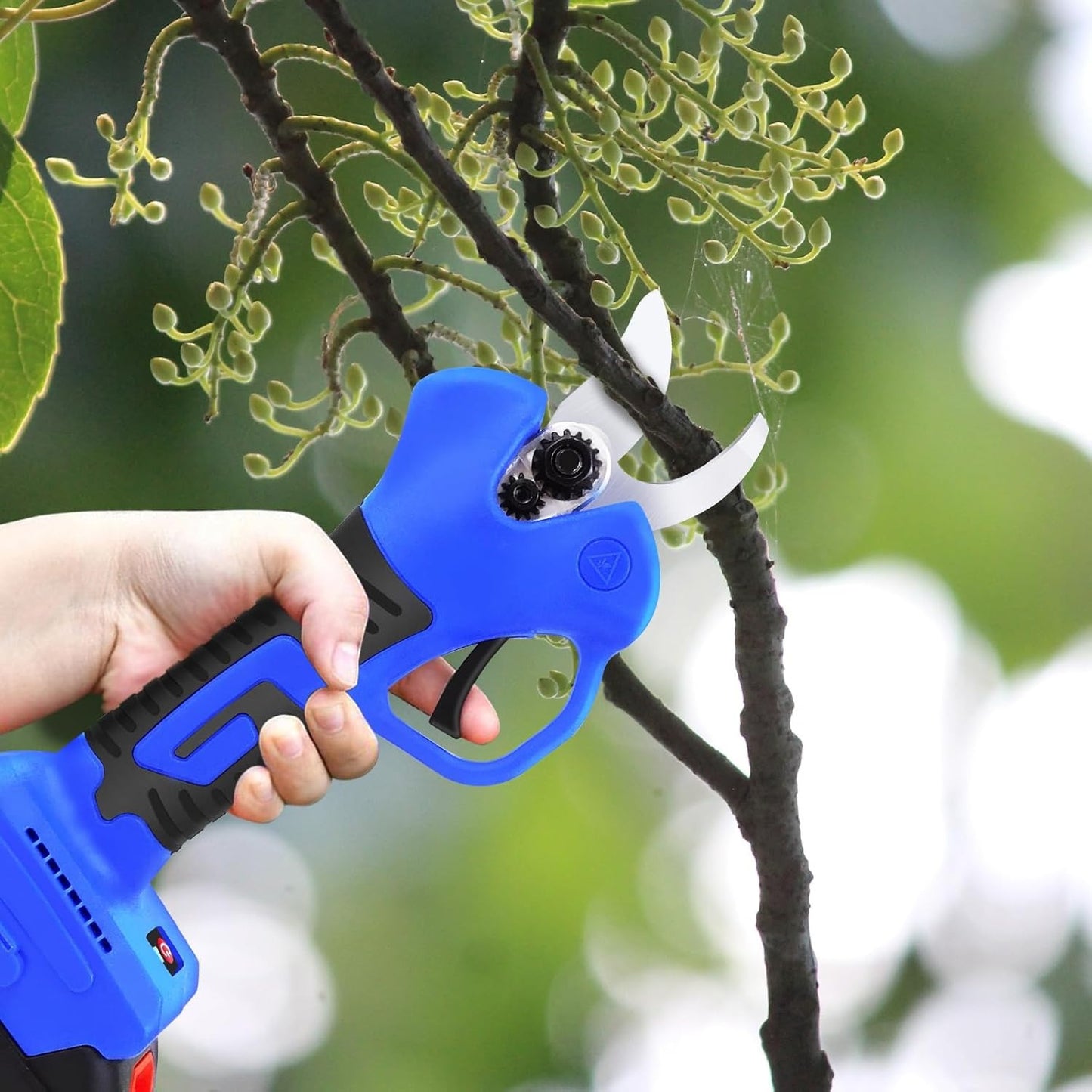 S¨¦cateur ¨¦lectrique, S¨¦cateur de Jardin Sans Fil avec 2PCS Batterie, Cisailles ¨¦lectriques Professionnels de 30mm de Diam¨¨tre Pour Branches de Arbres, Moteur Sans Balais