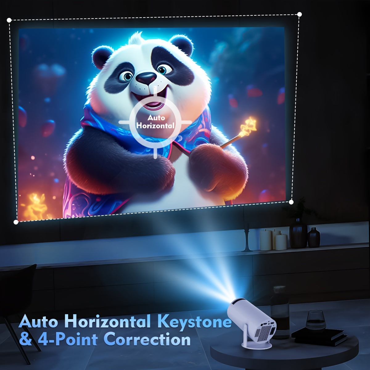 Projecteur 4K Android 11 HY300 Double Wifi6 260ANSI Allwinner H713 Wireless5.0 1080P 1280*720P Cin¨¦ma Ext¨¦rieur Portable Projecteur