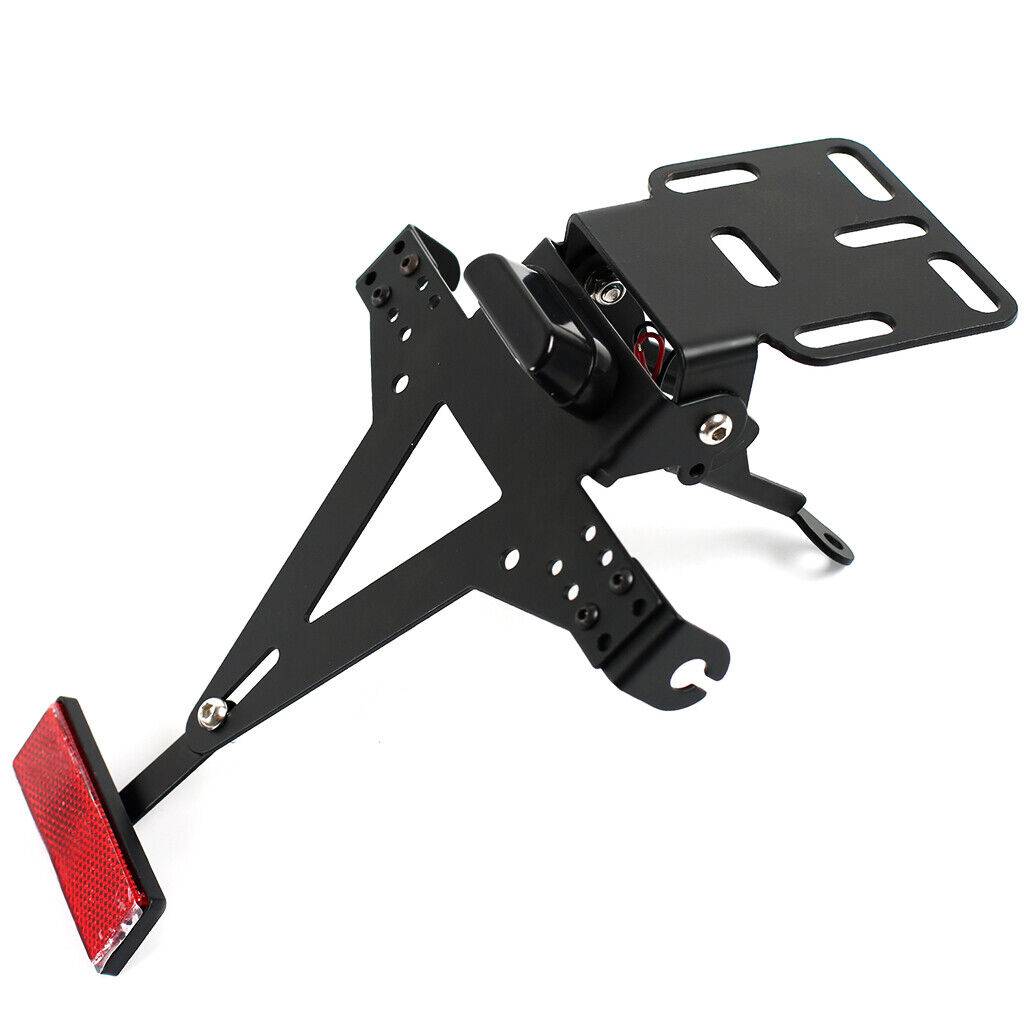 Universal R¨¦glable Support de plaque d'immatriculation moto licence avec feu arri¨¨re LED