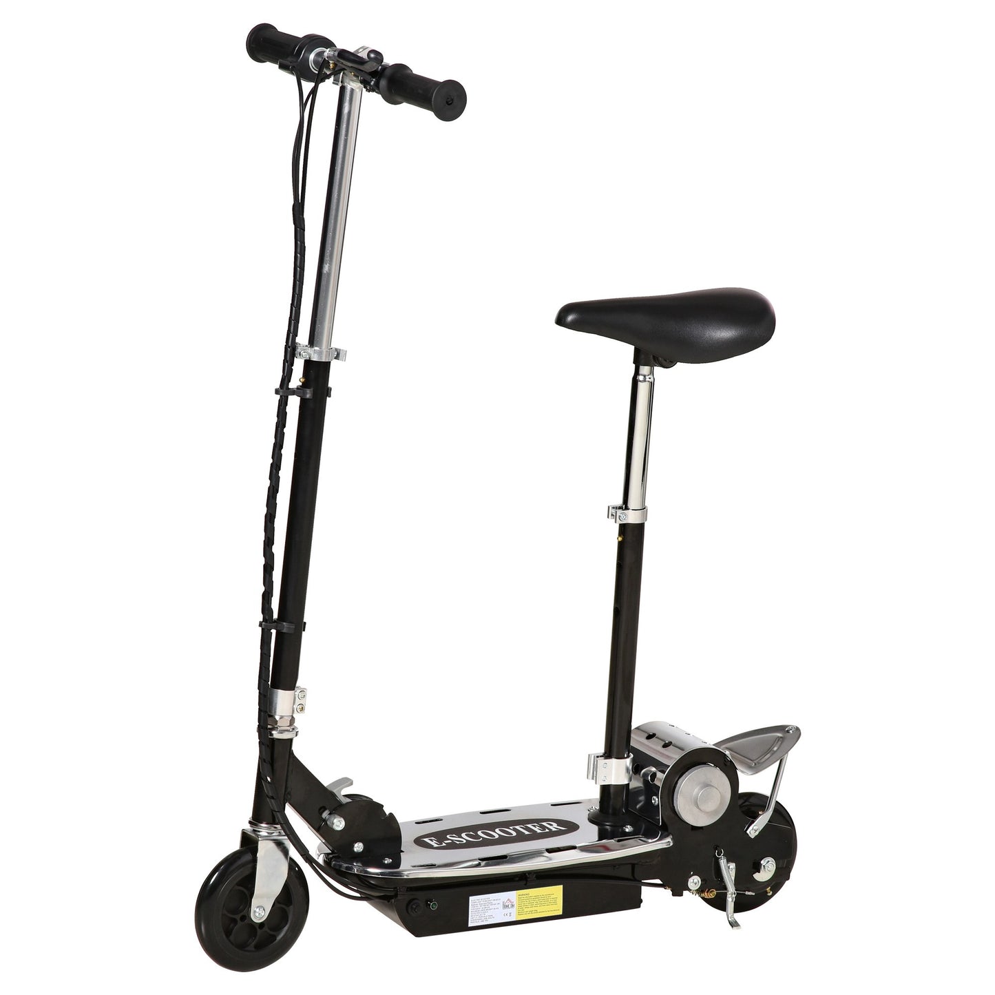 Trottinette ¨¦lectrique 120 W pliable pour enfant de 7 ¨¤ 12 ans hauteur guidon et selle r¨¦glable 10 Km/h max. noir