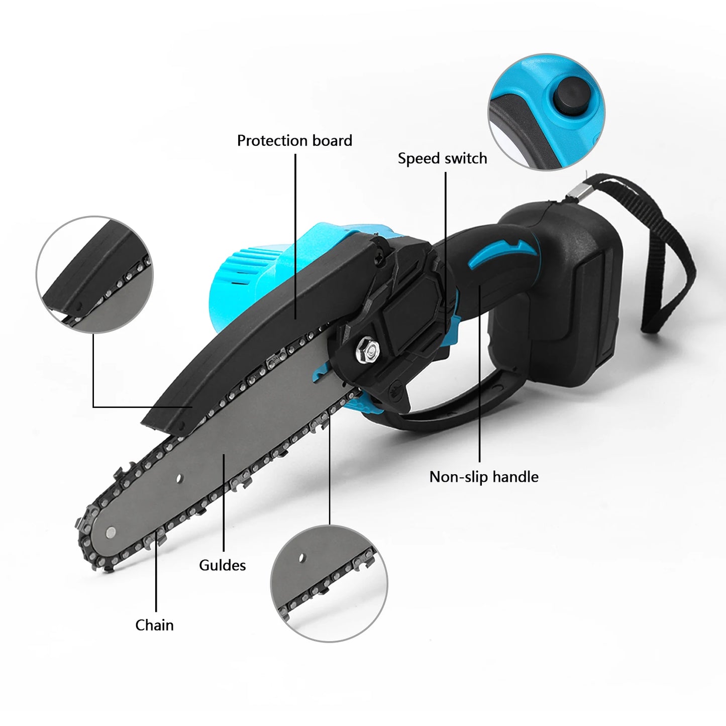 Scie ¹Èlectrique sans fil pour Makita, batterie 18V, Omicrophone automatique, d¹Èterminer le jardin, l'exploitation forestiõ¹re, la tron?onneuse, la coupe du bois, l'outil ¹Èlectrique, 6"