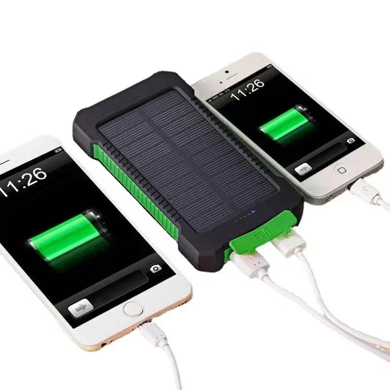 Banque d'alimentation solaire ¨¦tanche de qualit¨¦ sup¨¦rieure, chargeur d'urgence, adapt¨¦ pour iPhone, lumi¨¨re LED SOS, camping en plein air, nouveau, Ci-dessus 100000mAh