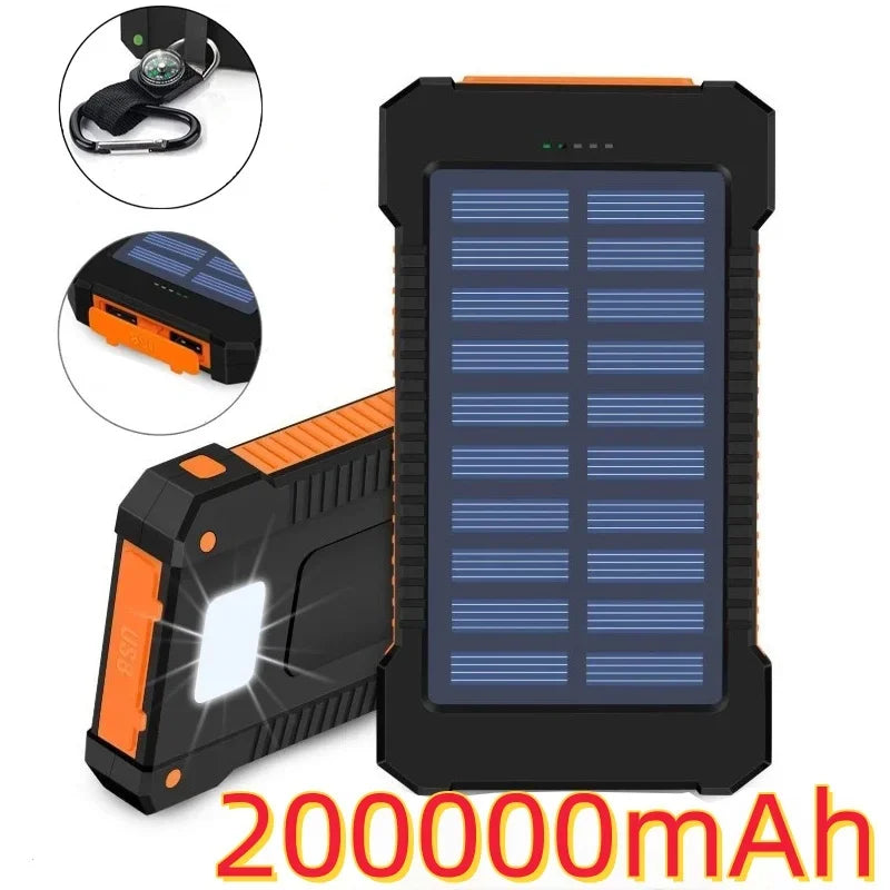 Batterie Externe Solaire Portable, Ci-dessus 100000mAh, Charge Rapide, ¨¦tanche, avec Lampe de Poche SOS, pour Xiaomi