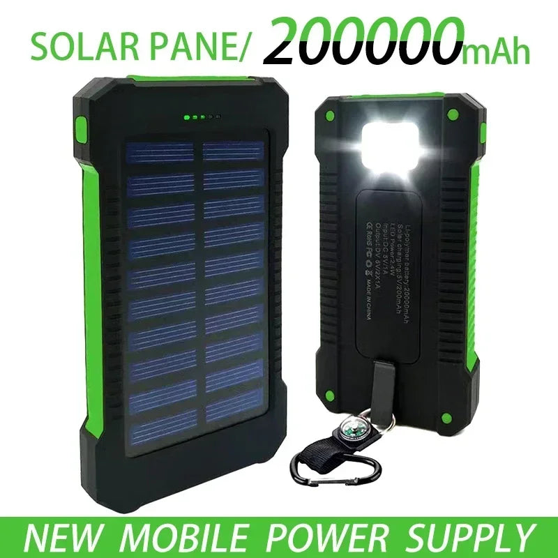 Batterie Externe Solaire Portable, Ci-dessus 100000mAh, Charge Rapide, ¨¦tanche, avec Lampe de Poche SOS, pour Xiaomi