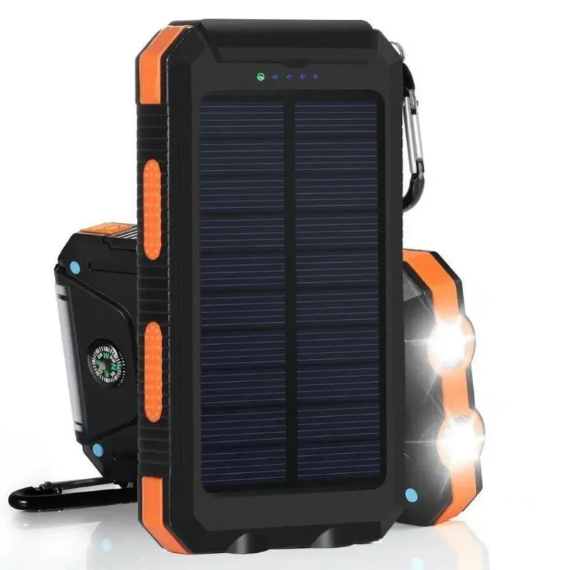 Batterie externe 20000mAh, panneau solaire, USB, pour touristes, chargeur rapide pour t¨¦l¨¦phone portable