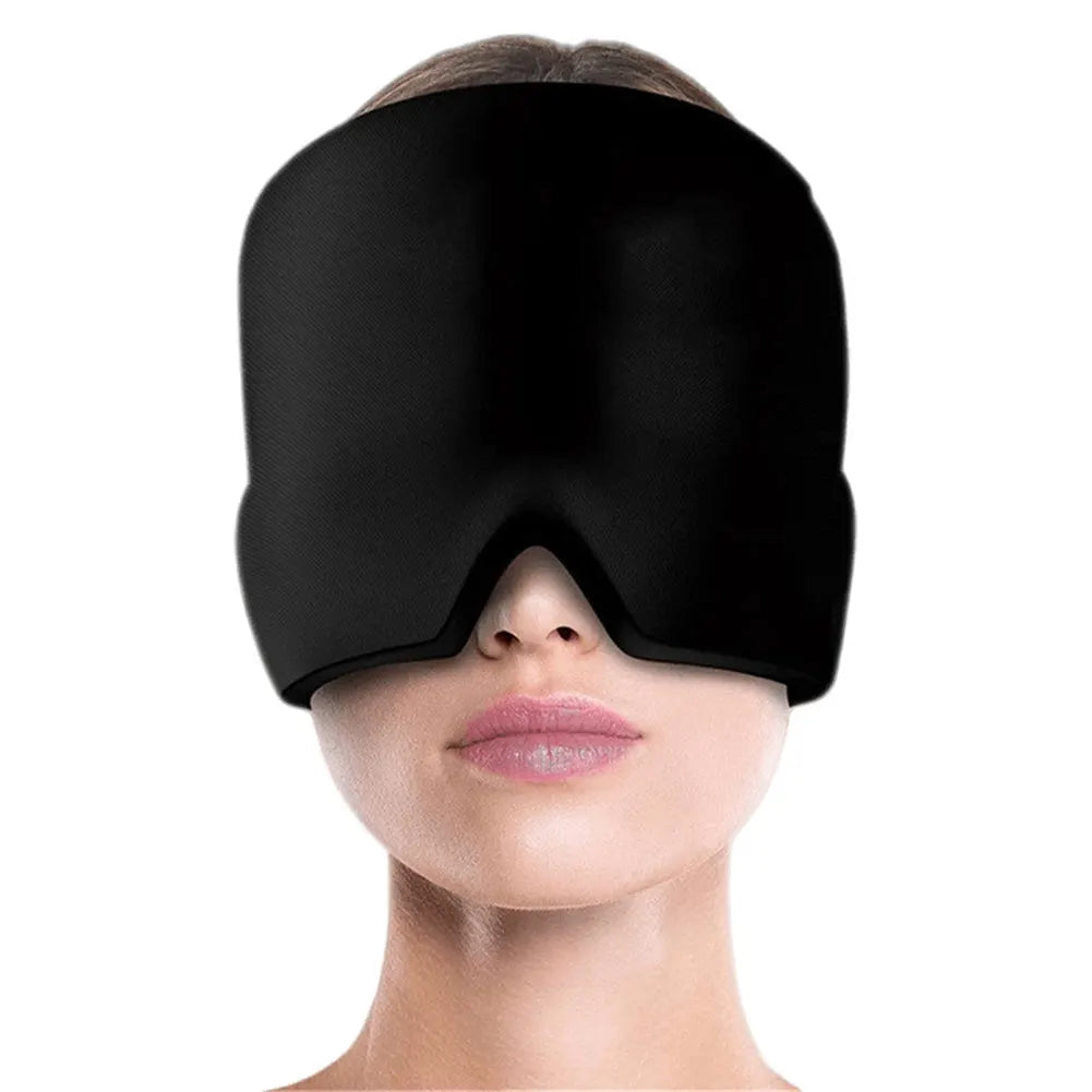 Bonnet de th¹Èrapie des instituts de migraine, compresse glac¹Èe, bonnet de refroidissement, tÄÇte ronde, masque pour les yeux, pression soulign¹Èe, gel