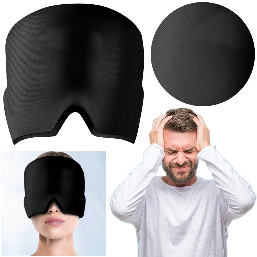 Bonnet de th¹Èrapie des instituts de migraine, compresse glac¹Èe, bonnet de refroidissement, tÄÇte ronde, masque pour les yeux, pression soulign¹Èe, gel