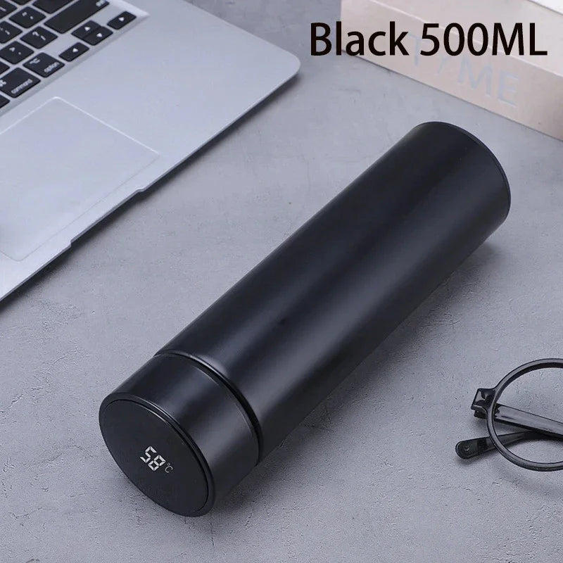 Bouteille thermos num¹Èrique intelligente avec affichage de la temp¹Èrature, tasse ½Ç caf¹È isol¹Èe sous vide, acier inoxydable 500, 304 ml, noir