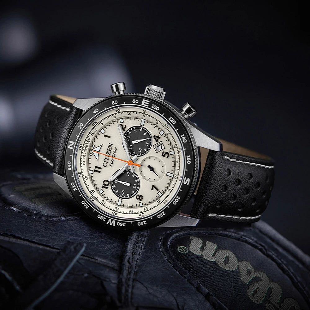 Montre ¨¤ Quartz avec Bracelet en Cuir pour Homme, Chronographe de dehors Professionnel, Cadeau de la Journ¨¦e de L¨¦on, Bracelet Bijoux