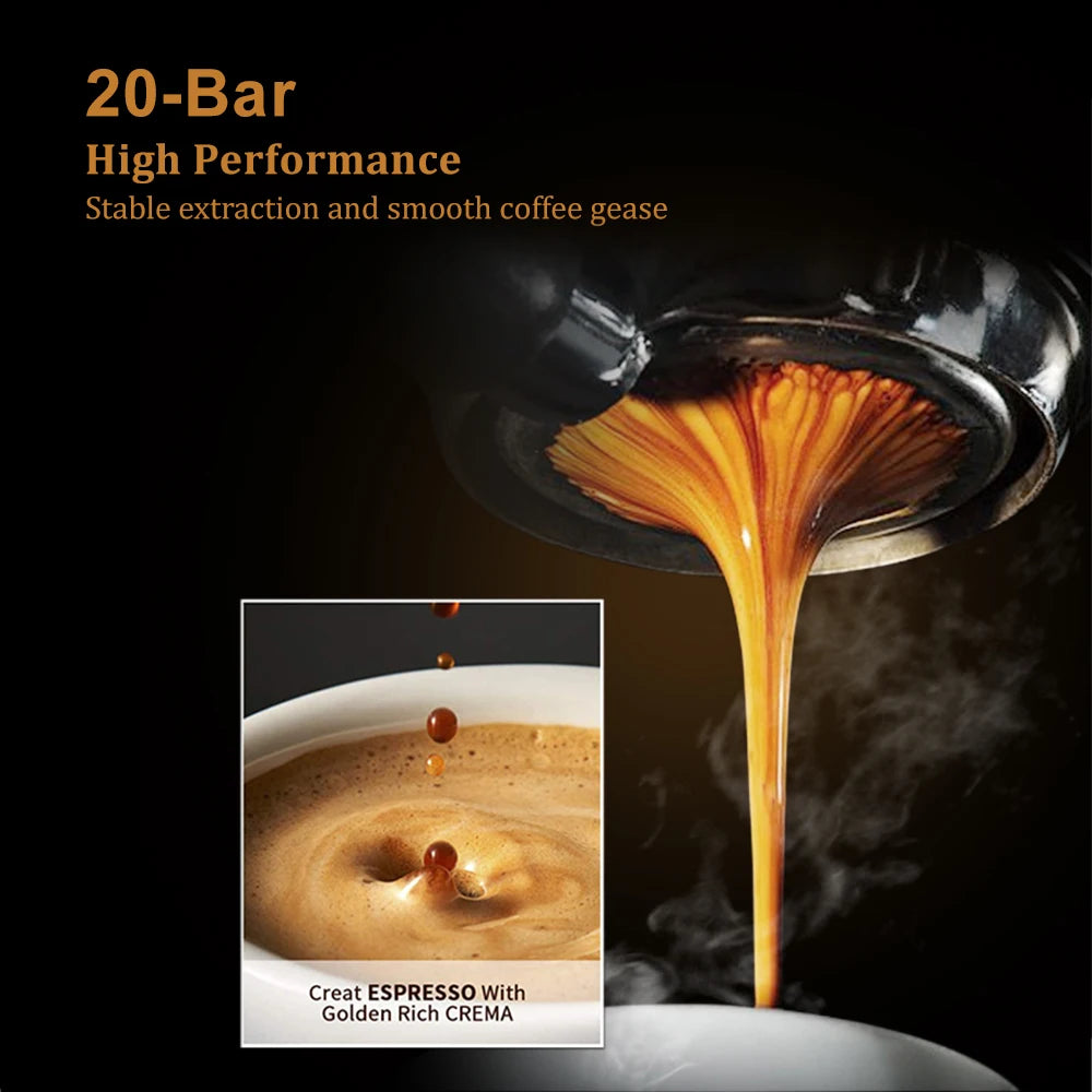 Machine ½Ç caf¹È expresso de Type italien, 20 bars, avec mousseur ½Ç lait, pour expresso, Cappuccino et moka