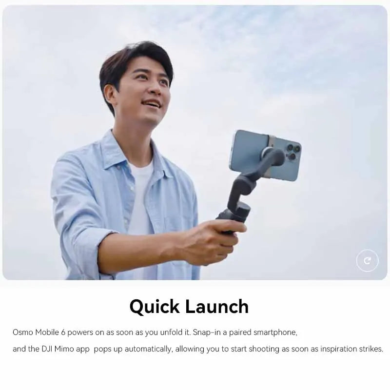 Osmo Mobile 6 OM 6 D¨¦terminer le cardan, Stabilisation ¨¤ 3 axes, Security eTrack 5.0, Extension int¨¦gr¨¦e, Nouvelle marque originale, En stock