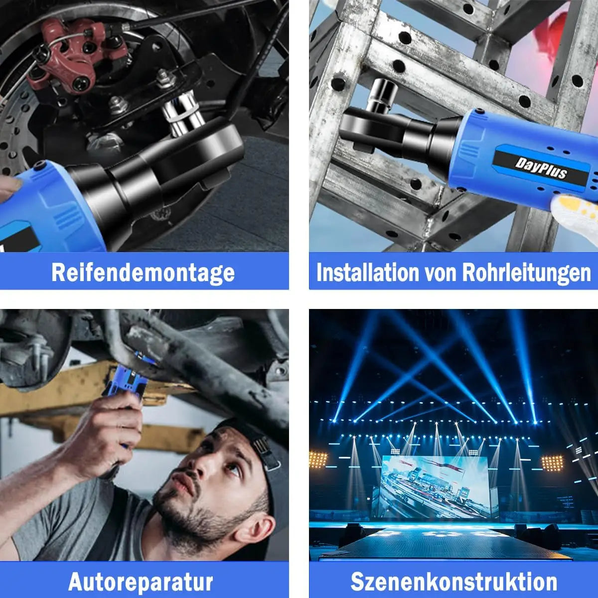 Cl¹È ½Ç Cliquet Sans Fil 12V 3/8'' Couple 40 N.M Avec 2*1500mAh Et Cl¹È ½Ç Cliquet ¹Èlectrique ½Ç Chargement Rapide Pour Les R¹Èparations Automobiles l'assemblage De Meubles Et l'entretien De La Plomberie