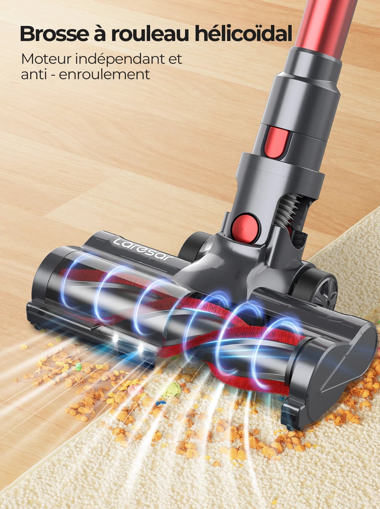 Aspirateur sans fil moteur sans balais, appareil m¨¦nager sans fil, batterie perfective, 60 minutes, 48Kpa, 500W, Elite 8 Car, nouveau