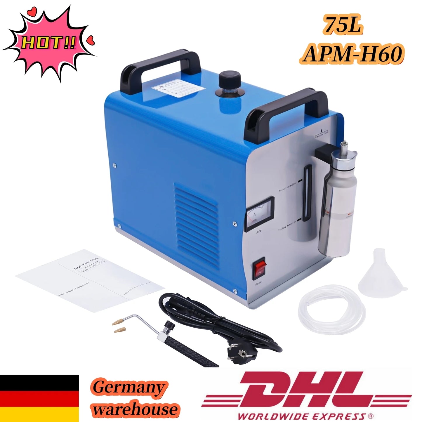 Machine de polissage acrylique, g¹Èn¹Èrateur de flamme ½Ç gaz H00, polisseuse ½Ç oxygõ¹ne et hydrogõ¹ne, machine ½Ç souder ½Ç l'eau, H160, 75L