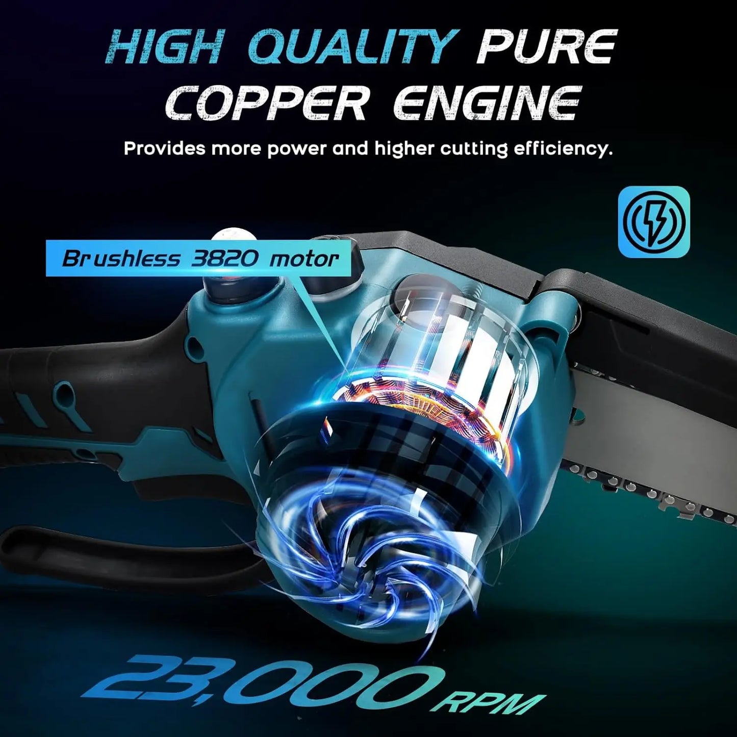 Makita-Scie ½Ç cha?ne ¹Èlectrique sans fil sans balais, scie JOSaw, travail de calcul, d¹Èterminer l'¹Èlagage, outils ¹Èlectriques de jardin, batterie 18V, 8"