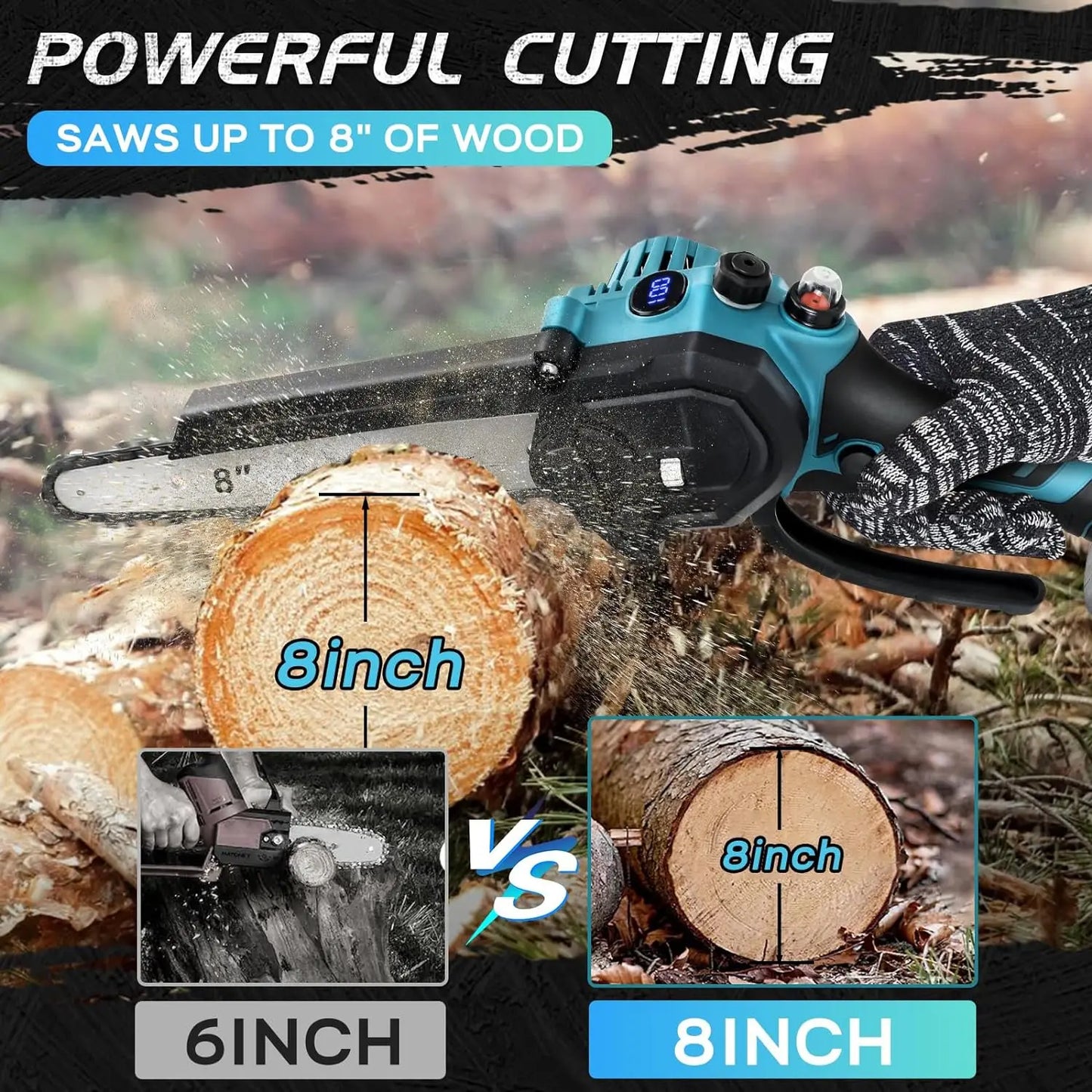 Makita-Scie ½Ç cha?ne ¹Èlectrique sans fil sans balais, scie JOSaw, travail de calcul, d¹Èterminer l'¹Èlagage, outils ¹Èlectriques de jardin, batterie 18V, 8"