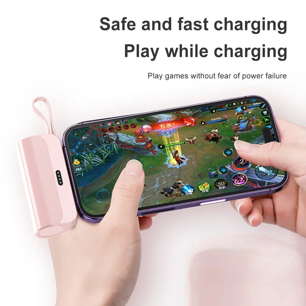 Mini Power Bank Portable 2 en 1, 10000mAh, Batterie Externe Plug Play, Type C, Chargeur Rapide et Efficace pour iPhone Huawei
