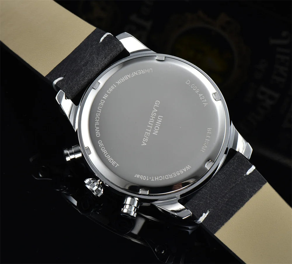 Montre ¨¤ Quartz Chronographe pour Homme, ¨¦dition Limit¨¦e, Union Glashutte, Sa Belisar, Vauxhall sen Classic 2021, Livraison Gratuite