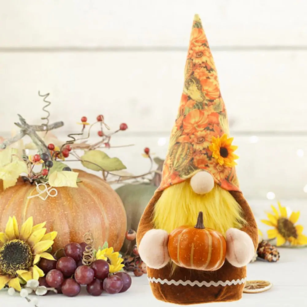 Nisse Tomte ÿ d¹Ècoration en peluche, Gnome, citrouille, tournesol, su¹Èdoise, elfe Nisse Tomte, d¹Ècoration pour no?l, automne, Thanksgiving